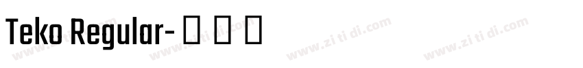 Teko Regular字体转换